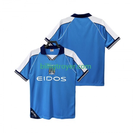 Billige Fotballdrakter Manchester City 1999 2001 Retro Hjemmedraktsett Kortermet